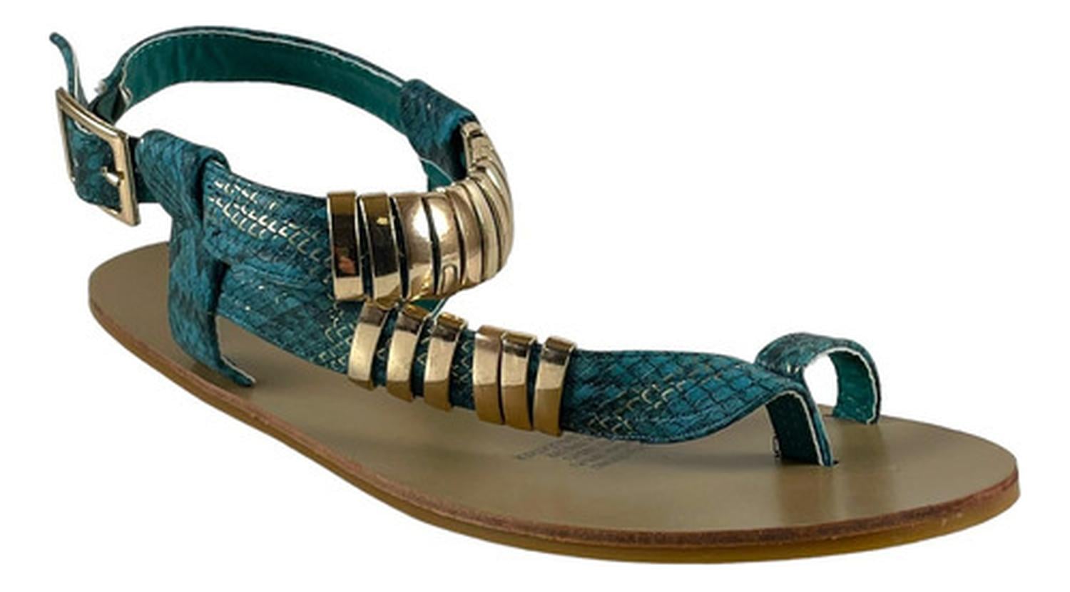 SANDALIA MUJER VIA UNO 21919602 CUERO PU - 6
