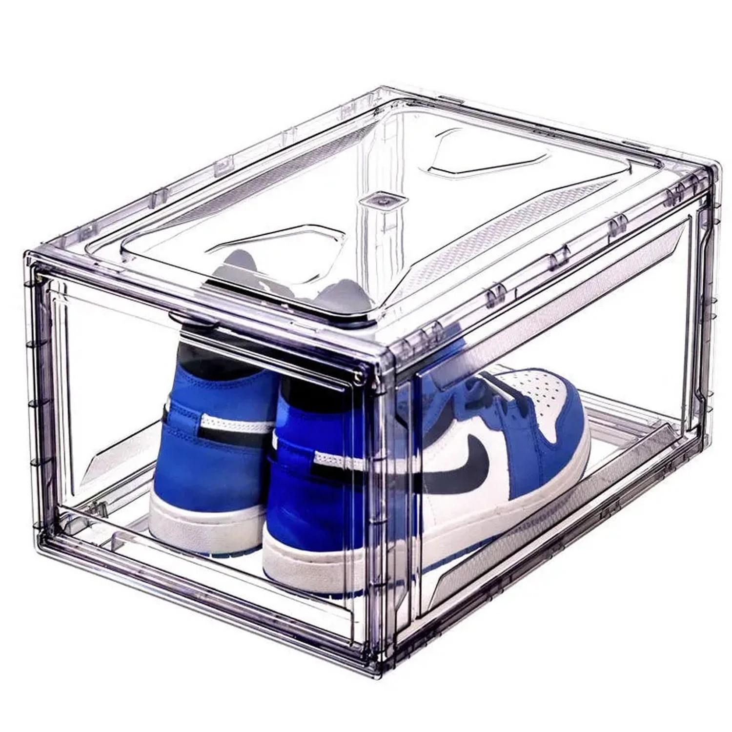 PACK 4 CAJAS ORGANIZADORA ZAPATO APILABLE PREMIUM CIERRE MAGNETICO - 1