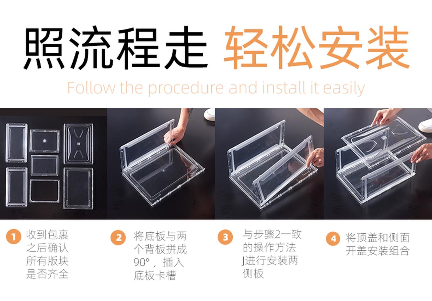 PACK 4 CAJAS ORGANIZADORA ZAPATO APILABLE PREMIUM CIERRE MAGNETICO - 8