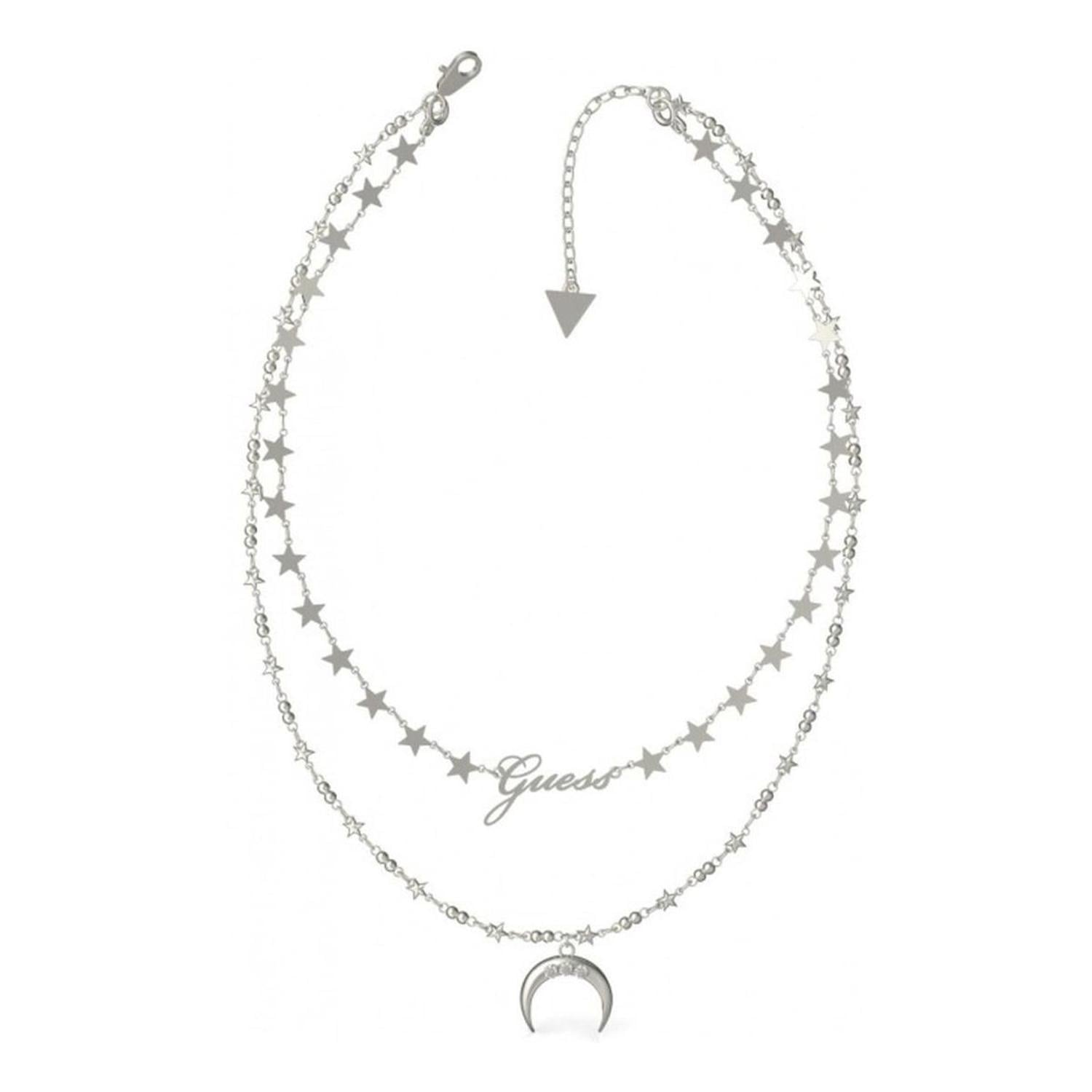 COLLAR GUESS GET LUCKY ACERO INOXIDABLE LUNA UBN29009 PLATEADO - 1