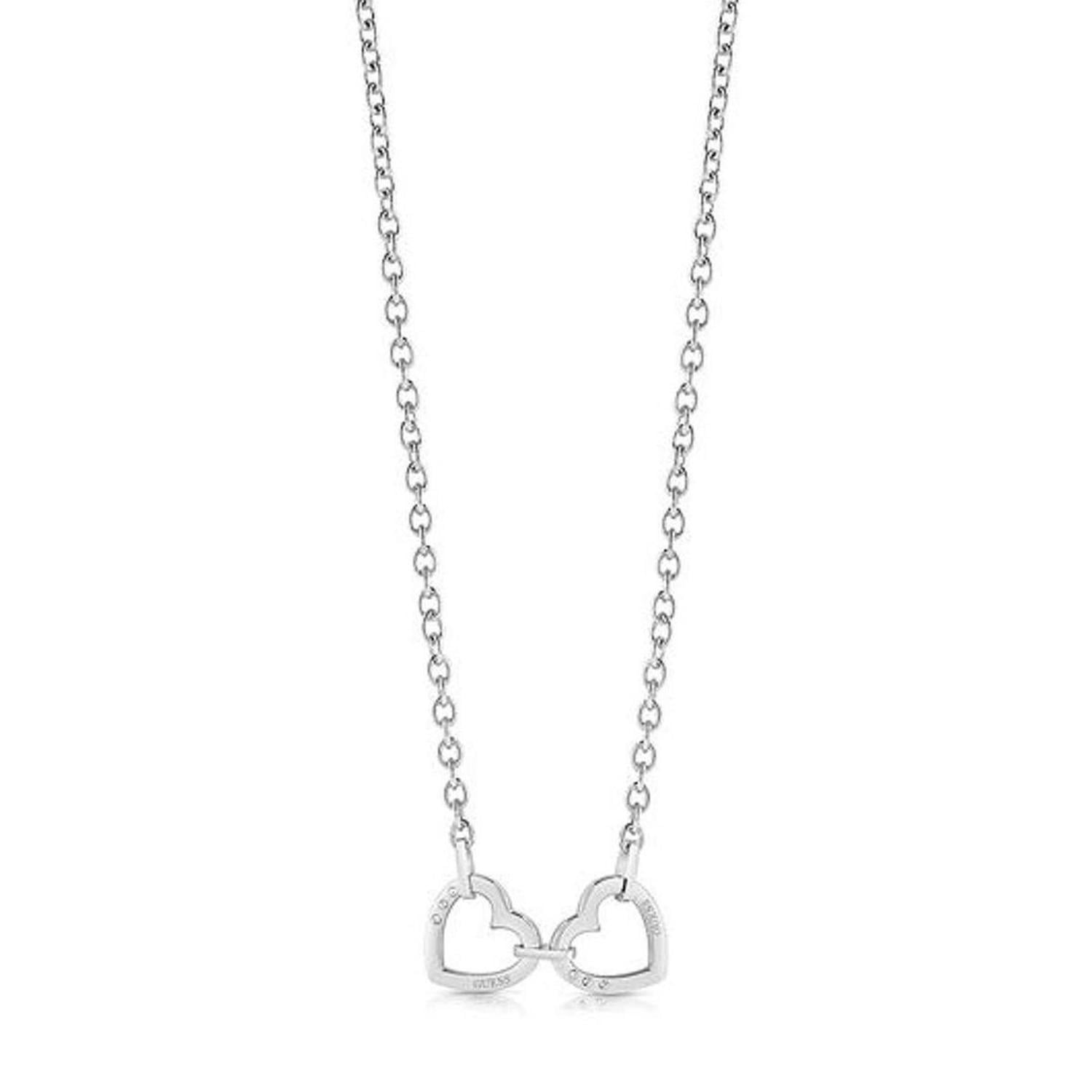 COLLAR GUESS HEARTED CHAIN PLATA CORAZONES UBN29064 - 1