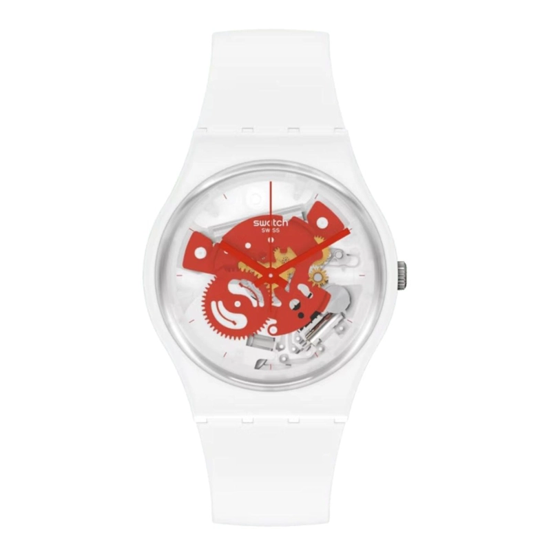 RELOJ DE PULSERA SWATCH TIME TO TIME TO RED SMALL SO31W104 - 2