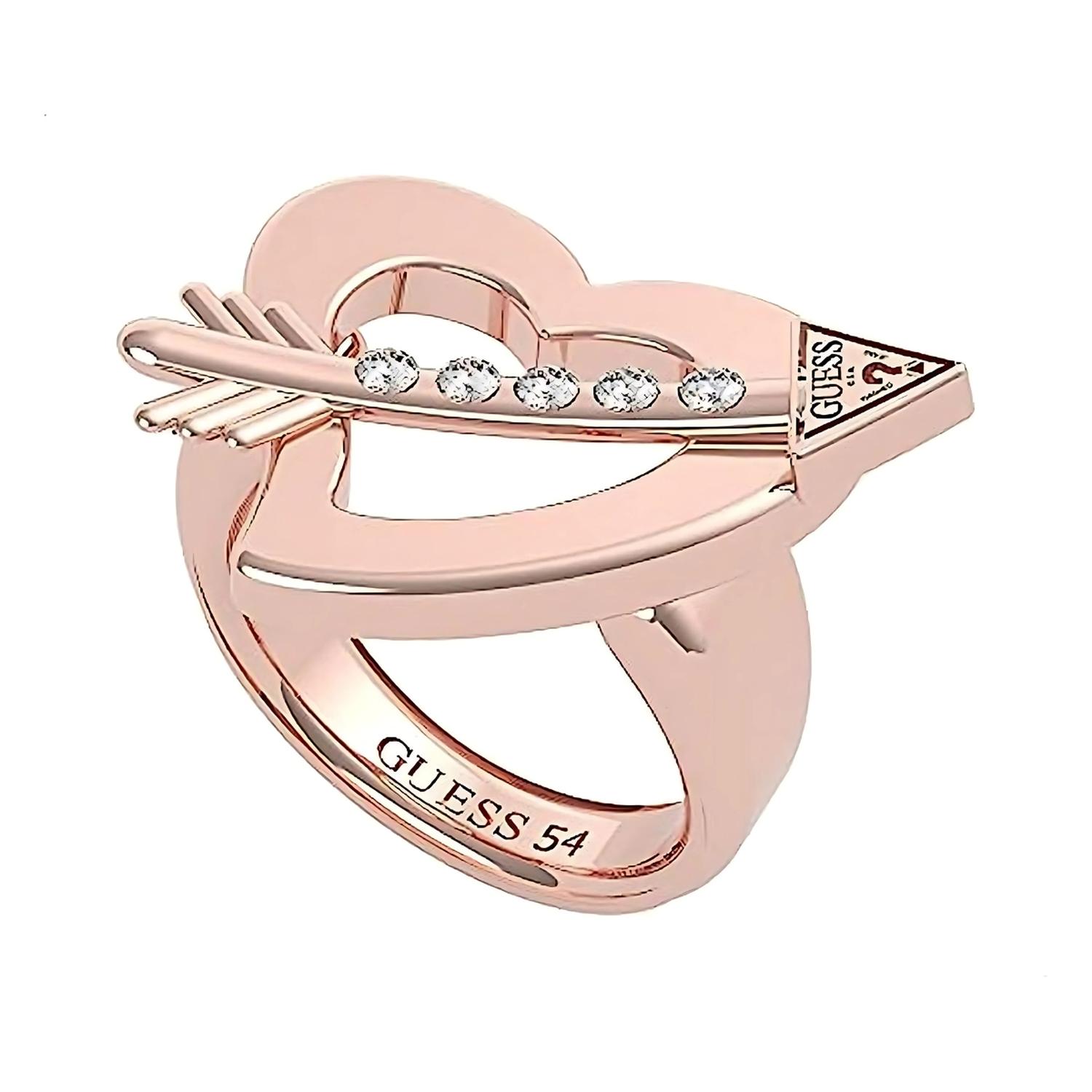 ANILLO GUESS ACROSS MY HEART ORO ROSA UBR79042-52 BOLETA - 1