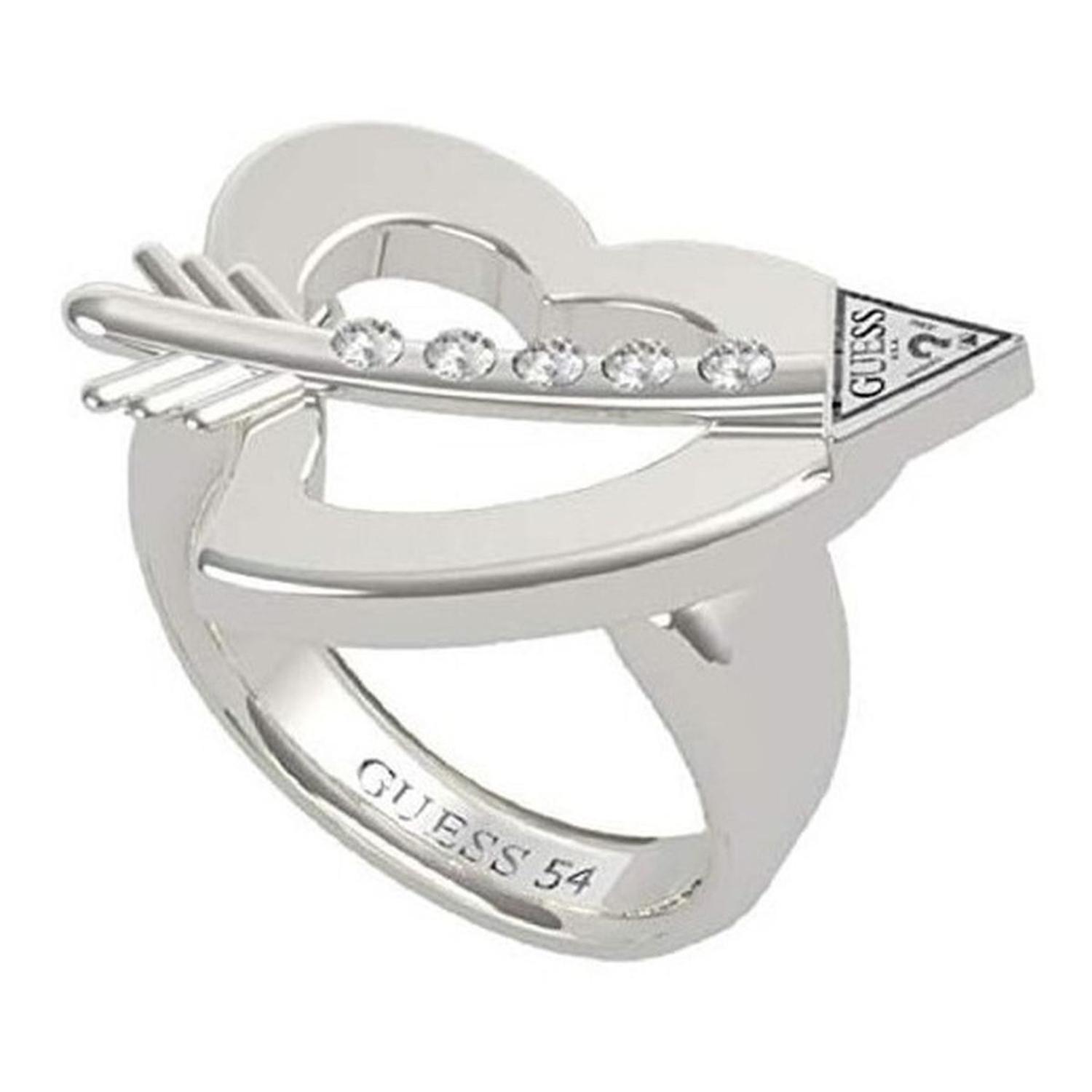 ANILLO GUESS ACROSS MY HEART ACERO PLATEADO UBR79040 - 1