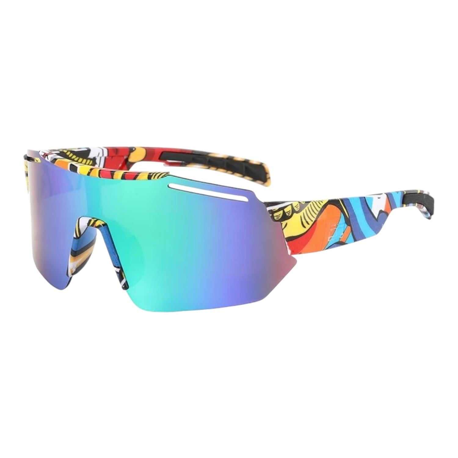 LENTES DEPORTIVOS SOL SNAK SPEED UV 400 ROJO/VERDE - 1