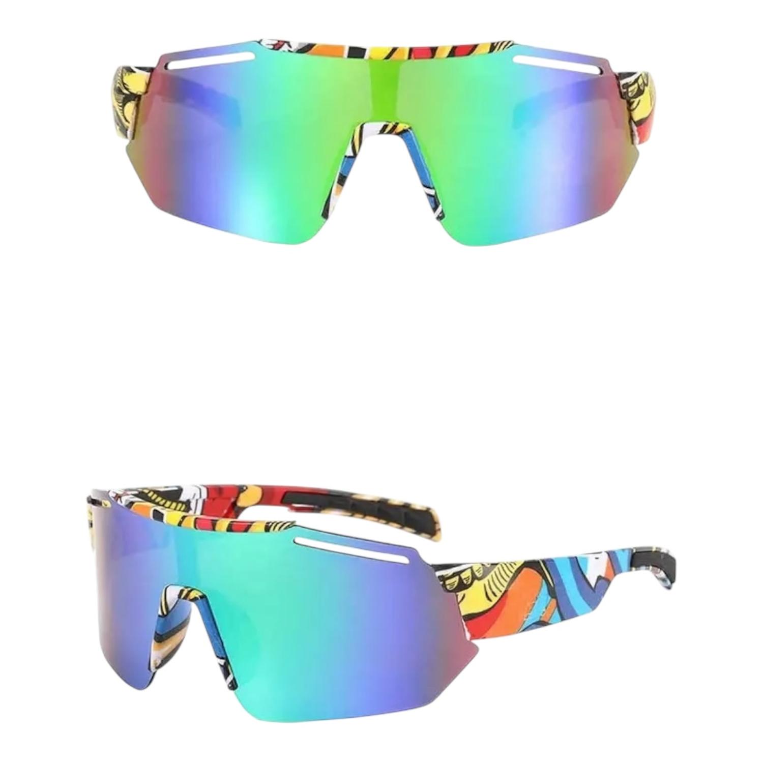 LENTES DEPORTIVOS SOL SNAK SPEED UV 400 ROJO/VERDE - 2