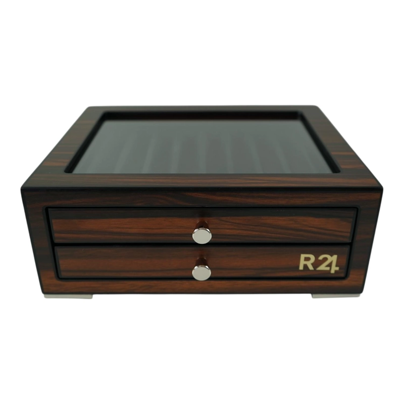 CAJA DE LUJO MADERA EBANO PARA 16 LAPICERAS - 3