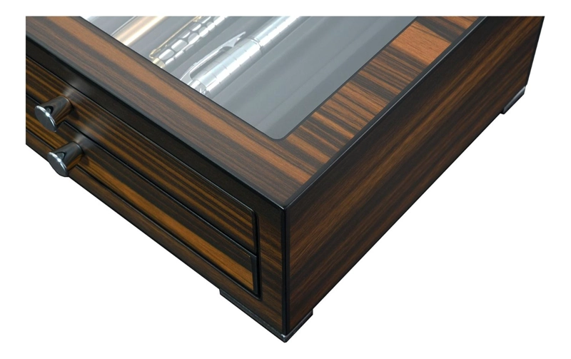 CAJA DE LUJO MADERA EBANO PARA 16 LAPICERAS - 4
