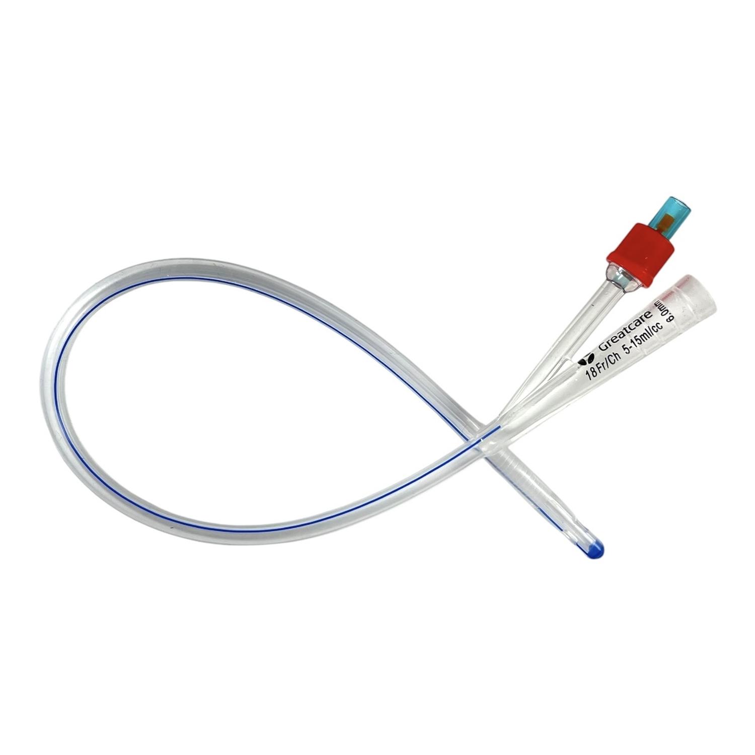 SONDA FOLEY 2 VIAS 18 FR 100% SILICONA CON BALON X 10 UN - 1
