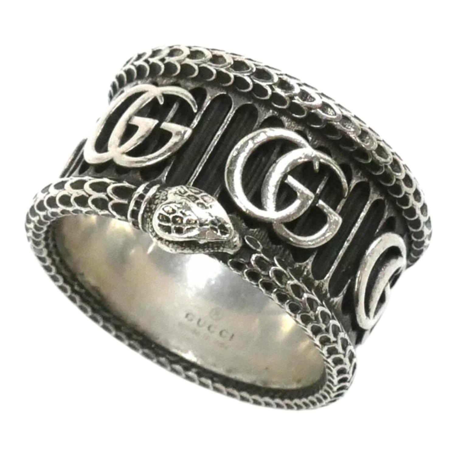 ANILLO GUCCI UNISEX PLATA GG DOBLE SERPIENTE TALLA 21 - 3