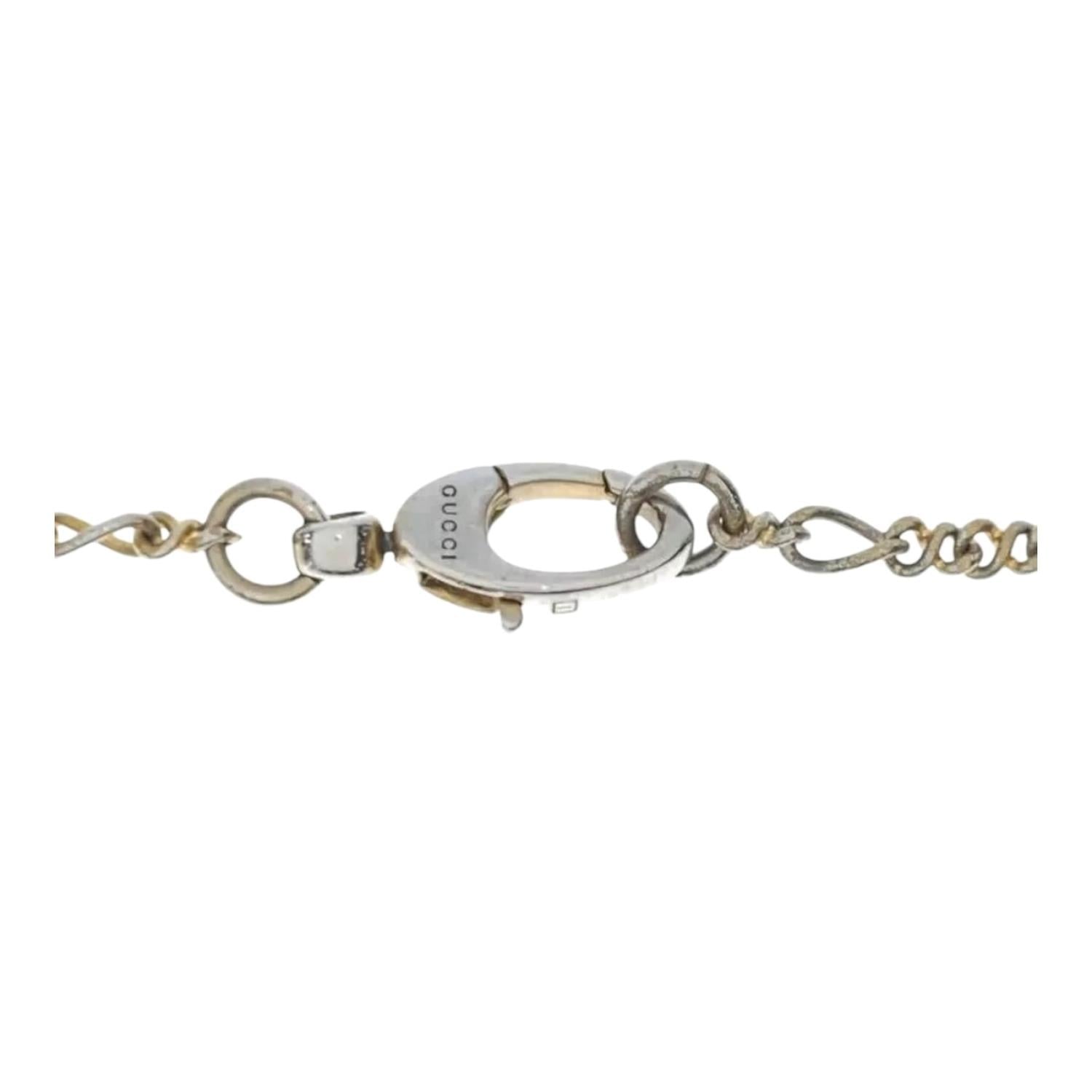 COLLAR GUCCI UNISEX LEON DORADO CRISTAL - 2