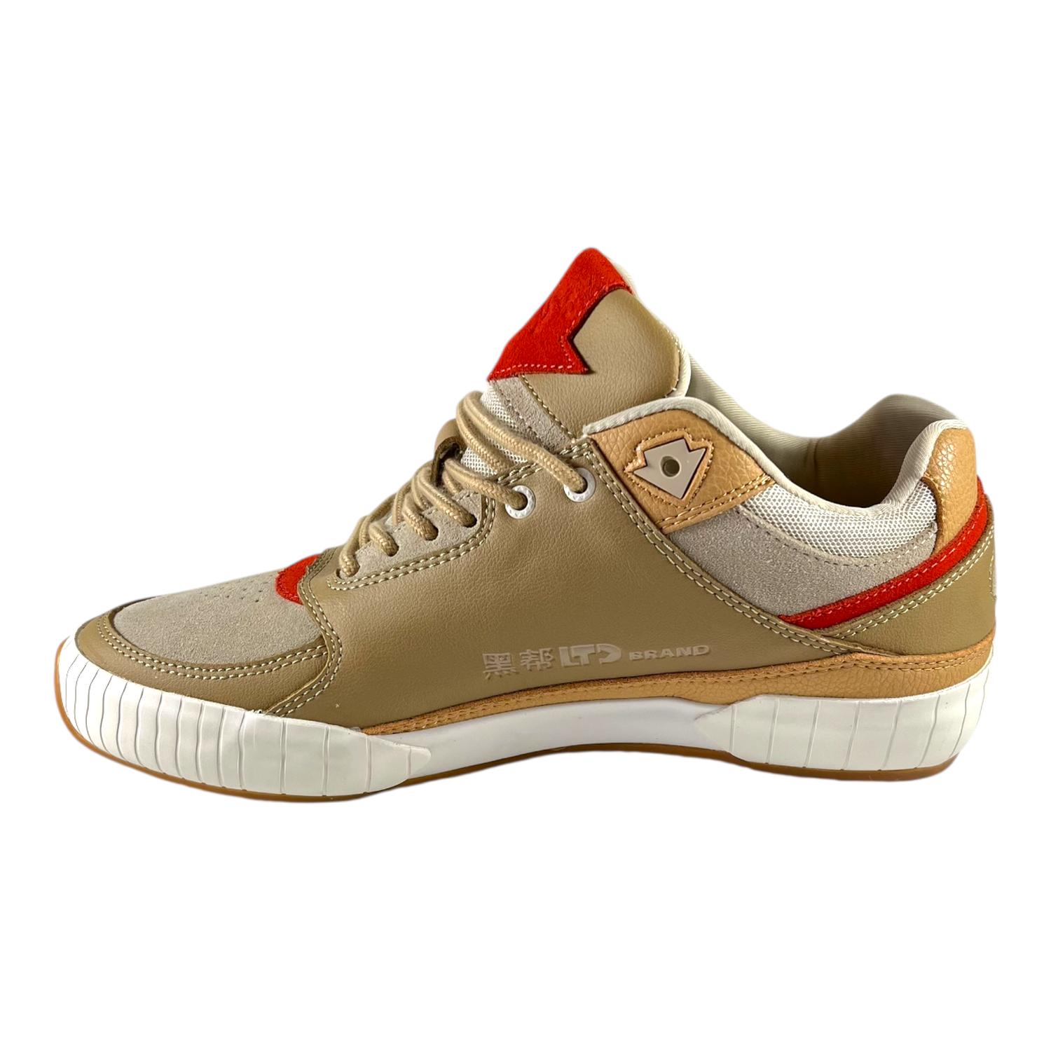ZAPATILLA GLTD GROOVE BEIGE CUERO ESTILO URBANO - 4