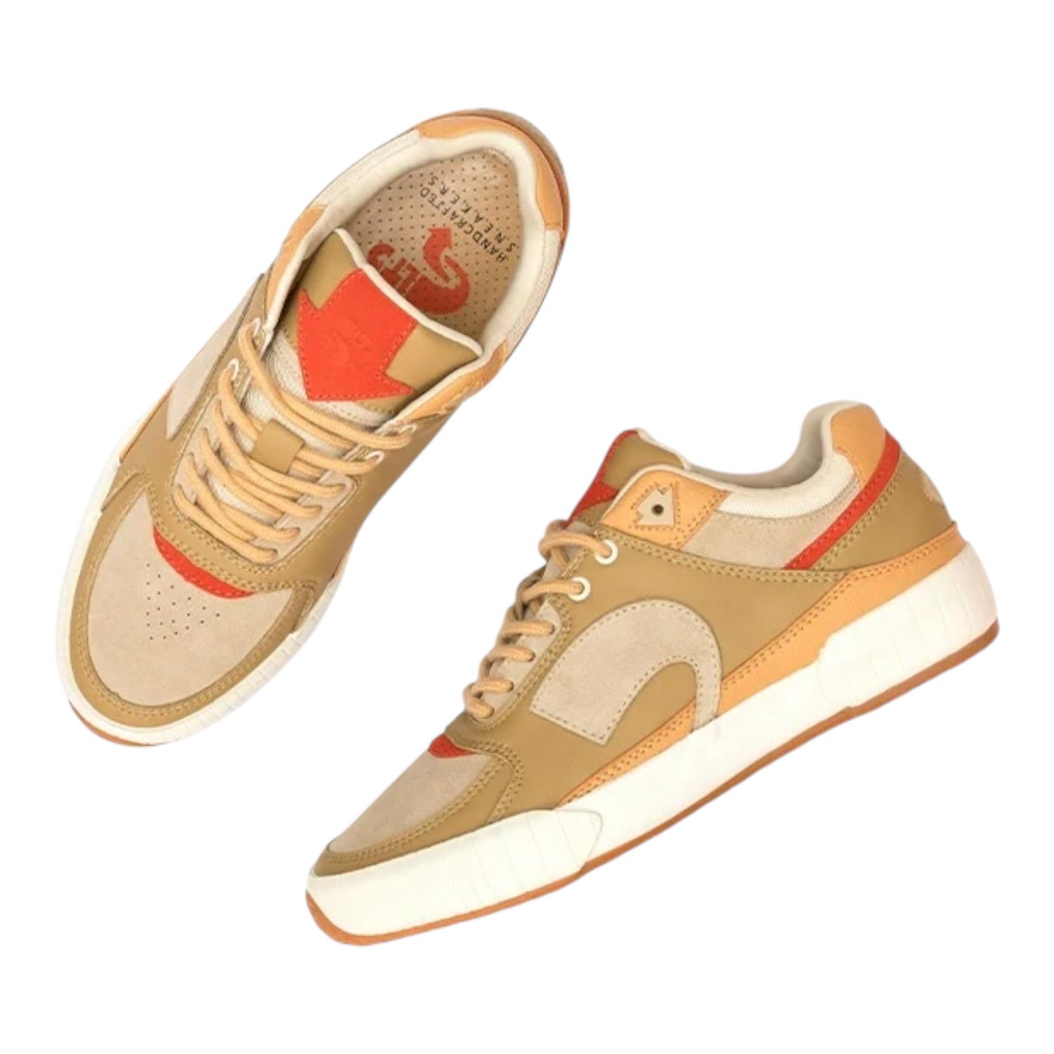 ZAPATILLA GLTD GROOVE BEIGE CUERO ESTILO URBANO - 6