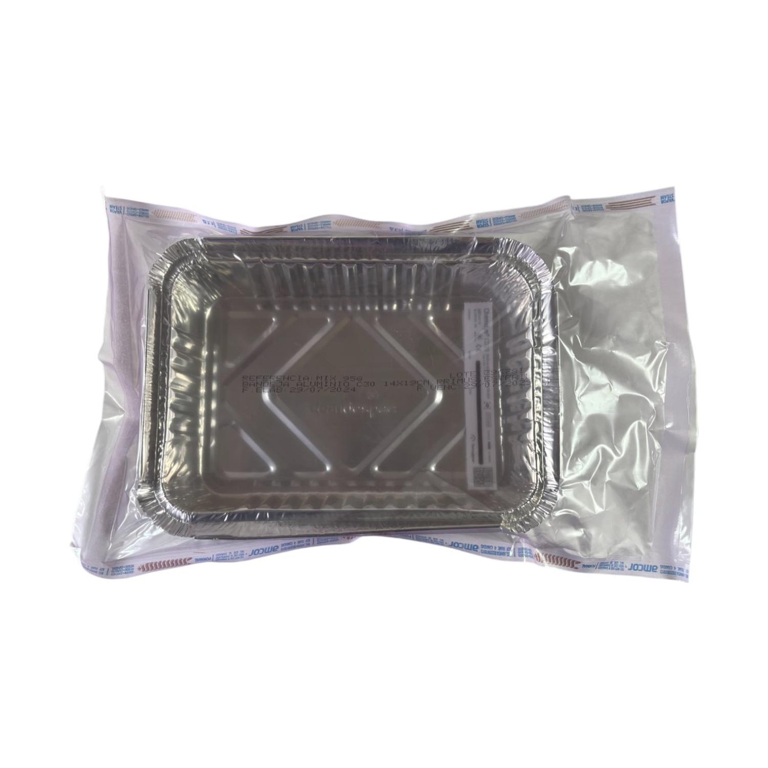 BANDEJA ALUMINIO ESTERILIZADA C30 14 X 19 CM PACK 50 UNIDADES - 2