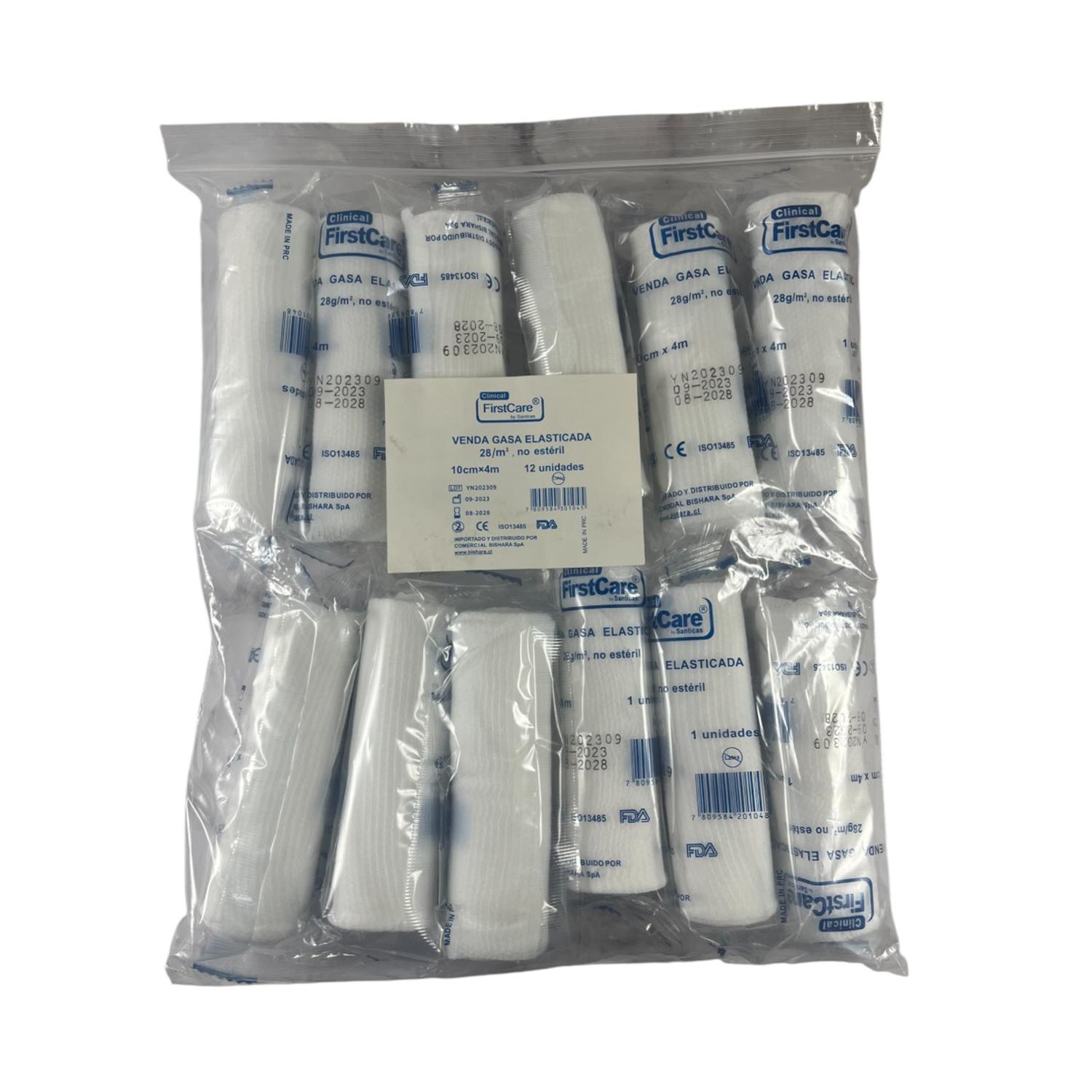 VENDA DE GASA ELASTICA 10 CM X 4 M PACK 24 UNIDADES - 2