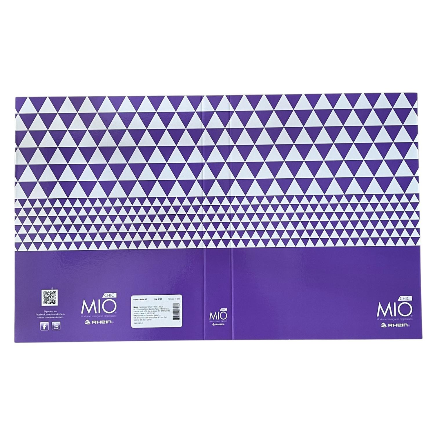 FLAT PARA CARPETA RHEIN OFICIO MIO MORADO PACK 50 U - 1