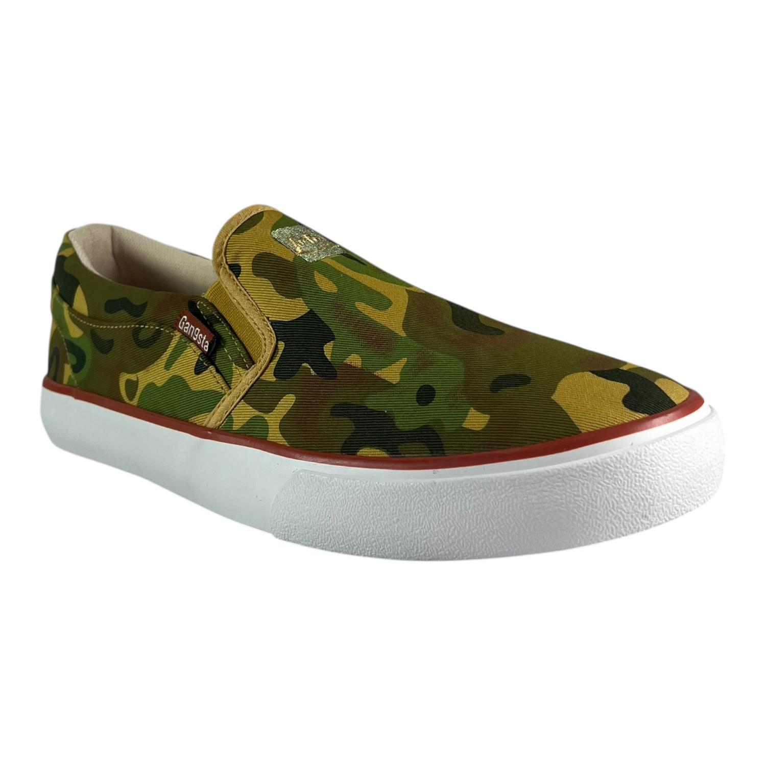 ZAPATILLA URBANA GANGSTA SLIP ON VERDE CAMO HOMBRE - 6