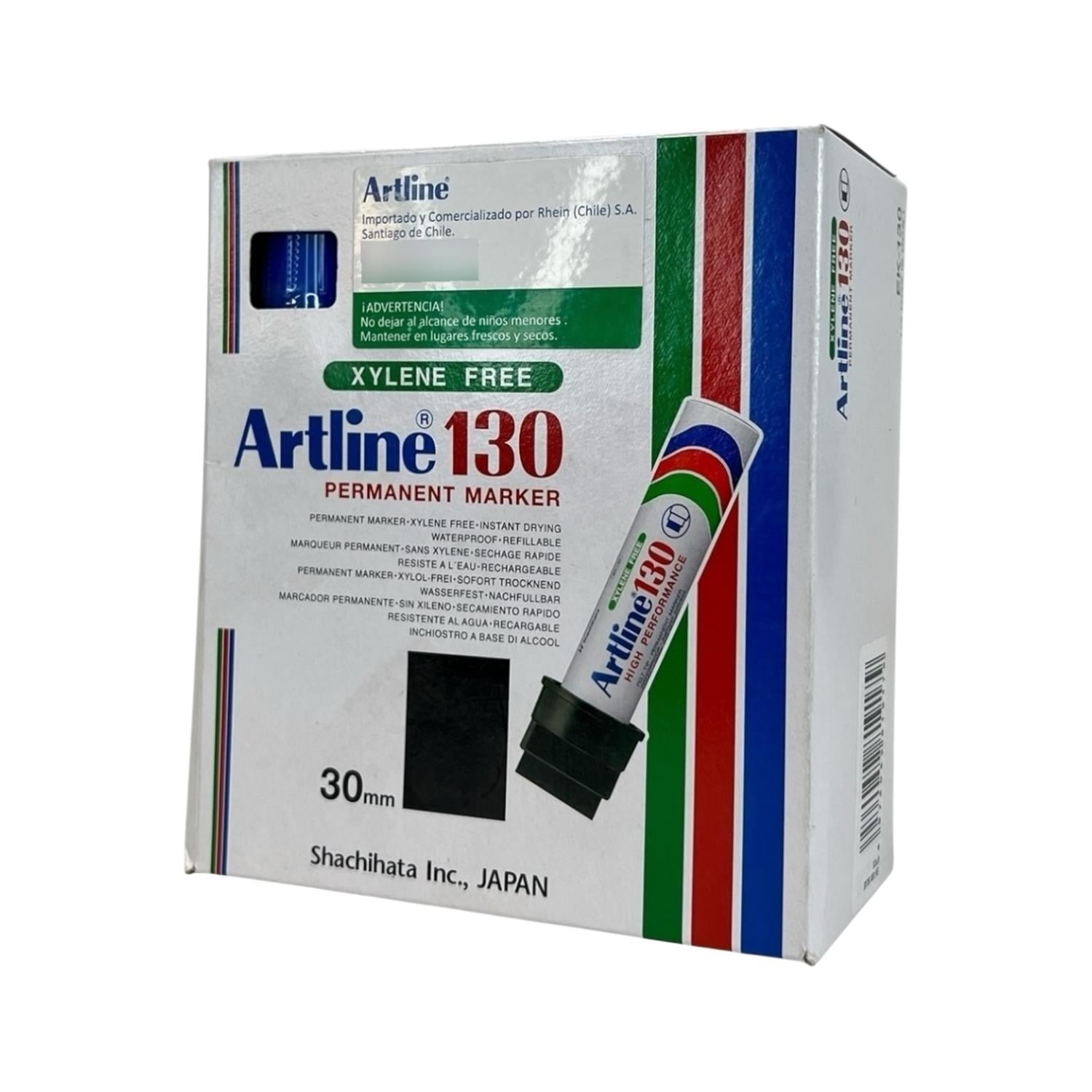PLUMON PERMANENTE ARTLINE 130 PUNTA 30MM AZUL 6 UNI - 4