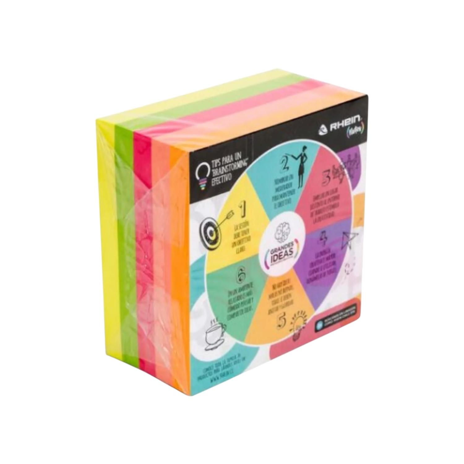 NOTAS ADHESIVAS RHEIN 5 COLORES NEON - 1