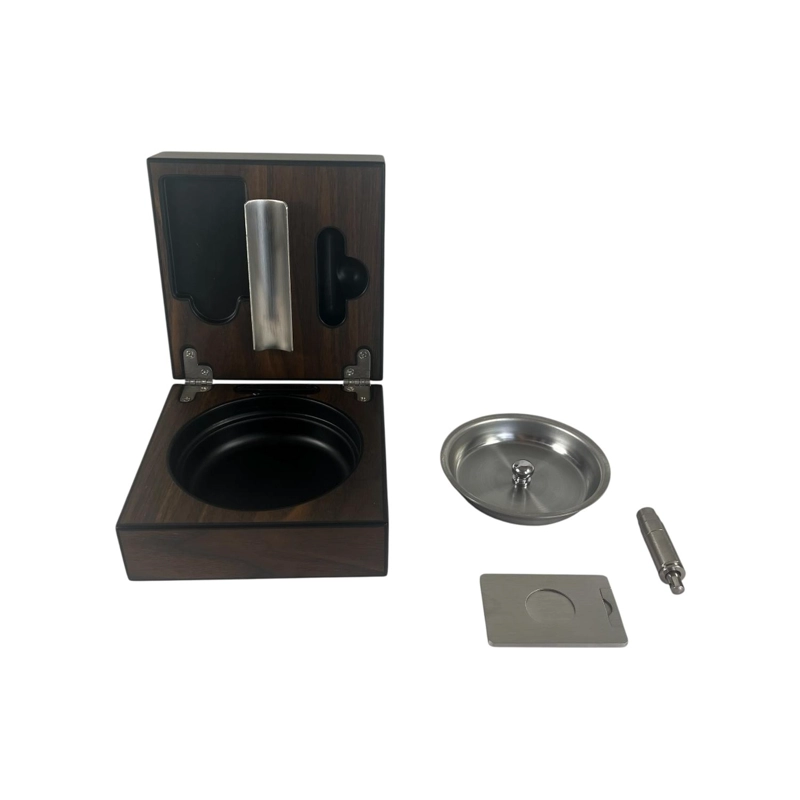 SET CENICERO CAFE PARA PUROS CON CORTADOR Y PUNCH - 4