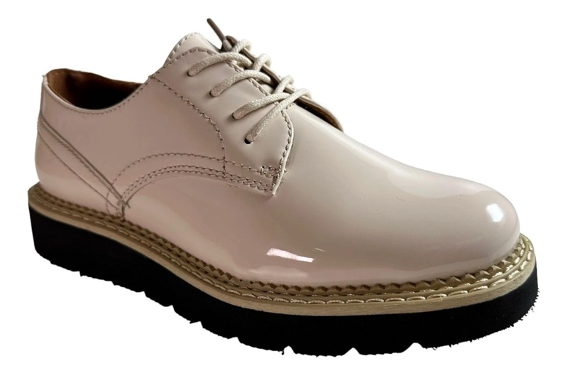 ZAPATO CHAROL BEIGE MUJER VIA UNO MODELO 12085501 - 1