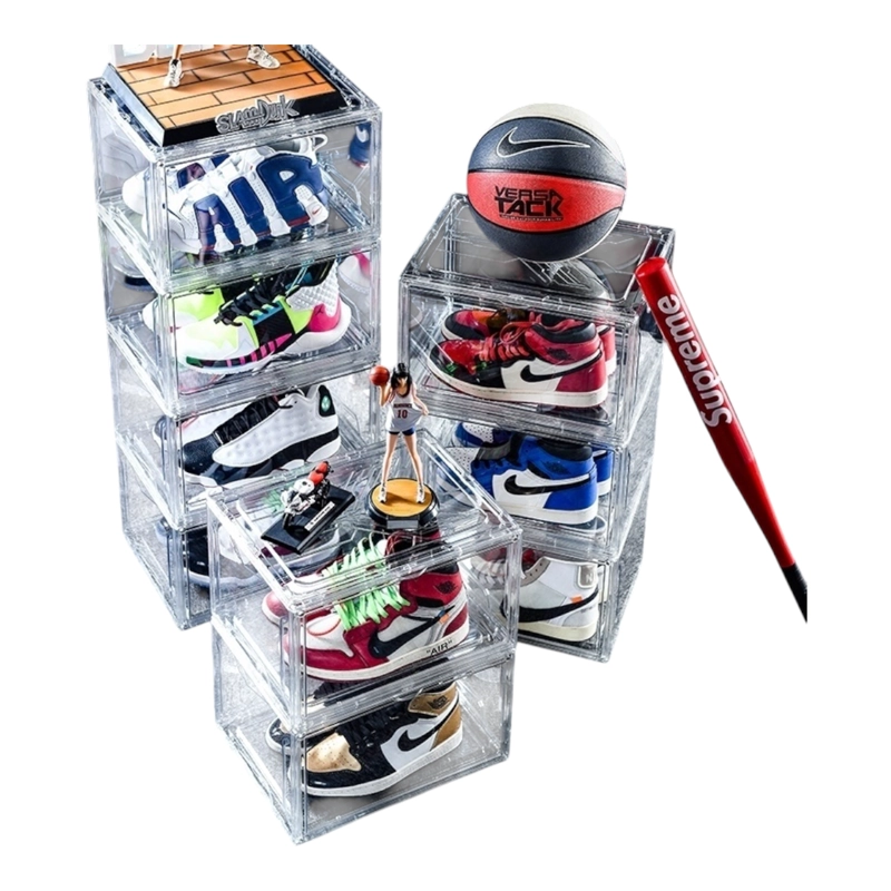 PACK 5 CAJAS ORGANIZADORA ZAPATO APILABLE CIERRE LATERAL - 2