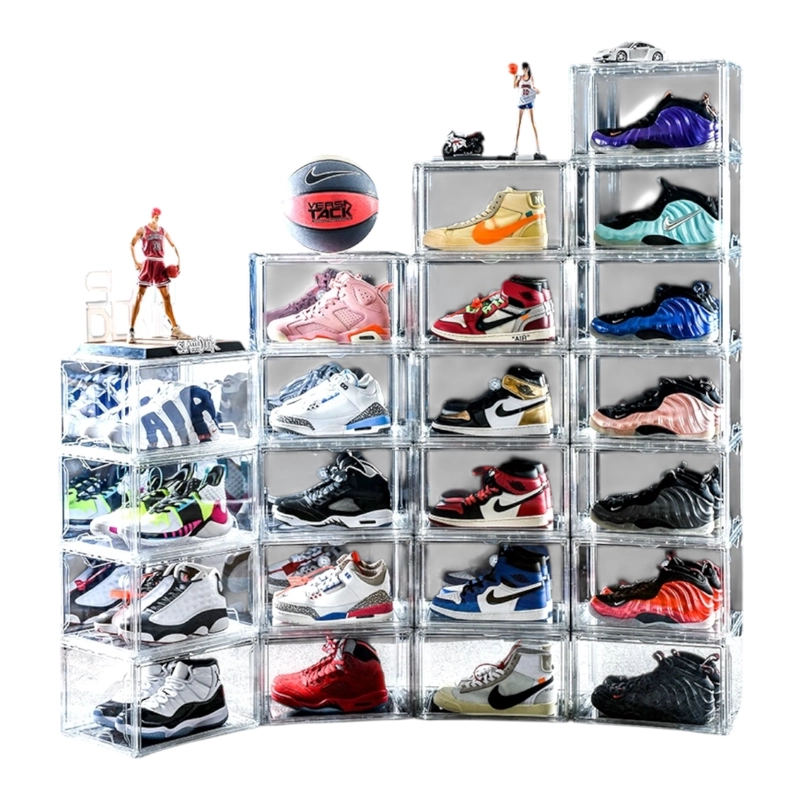 PACK 5 CAJAS ORGANIZADORA ZAPATO APILABLE CIERRE LATERAL - 4