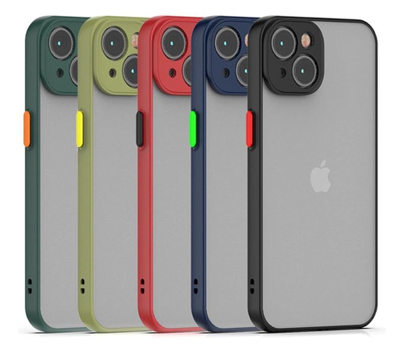 CARCASA SEMI TRANS PARA IPHONE 15 - 1