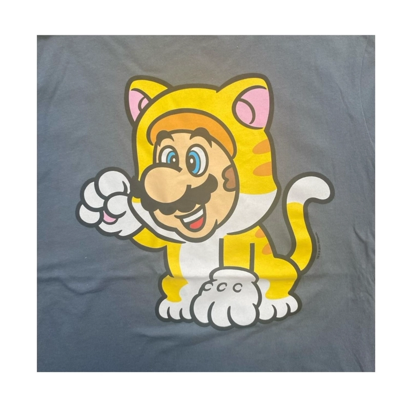 POLERA MARIO BROS TRAJE DE GATO GRIS NIÑO - 2