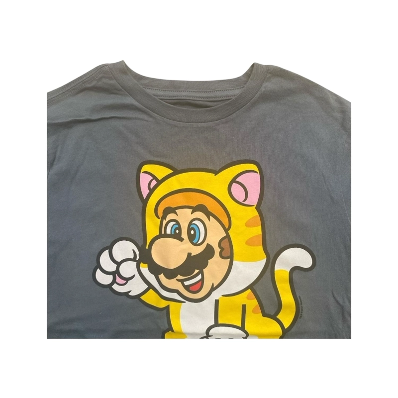 POLERA MARIO BROS TRAJE DE GATO GRIS NIÑO - 3