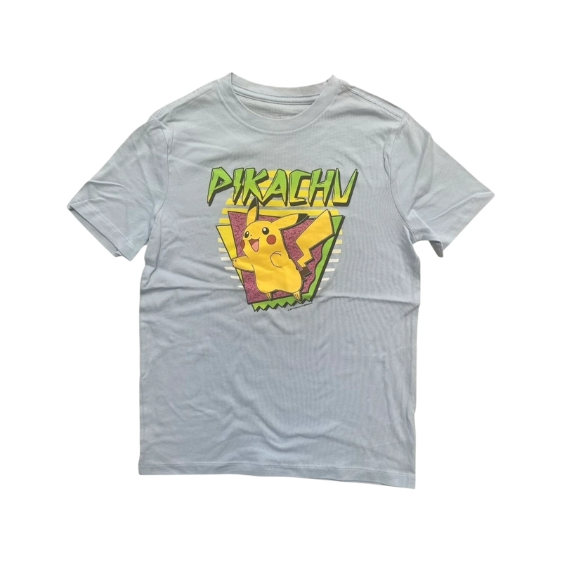 POLERA PIKACHU RETRO CELESTE NIÑO - 1