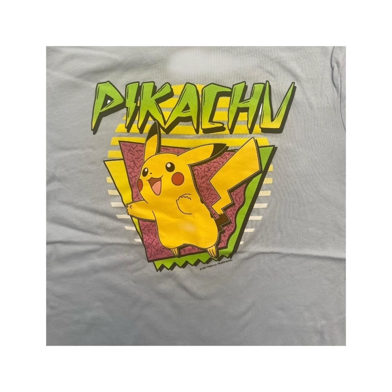 POLERA PIKACHU RETRO CELESTE NIÑO - 2