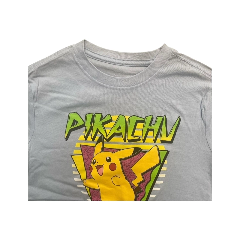 POLERA PIKACHU RETRO CELESTE NIÑO - 3