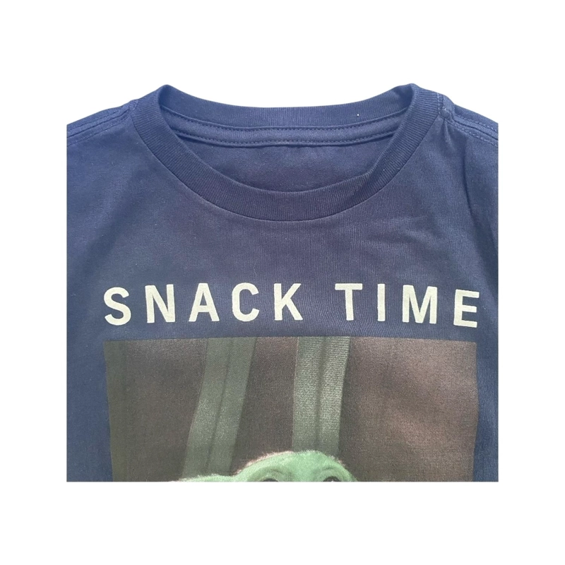 POLERA BABY YODA SNACK TIME AZUL NIÑO - 3