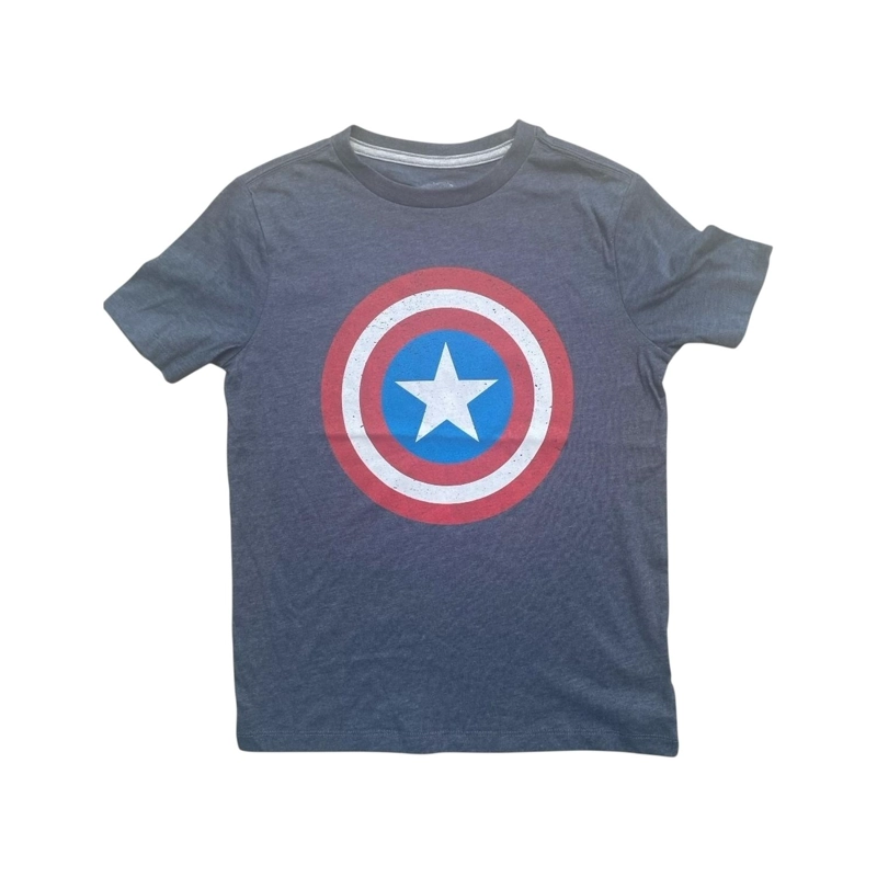 POLERA CAPITAN AMERICA ESCUDO AZUL OSCURO NIÑO - 1