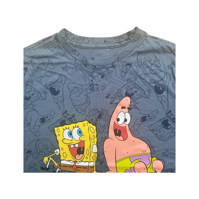 POLERA BOB ESPONJA Y PATRICIO AZUL NIÑO - 3