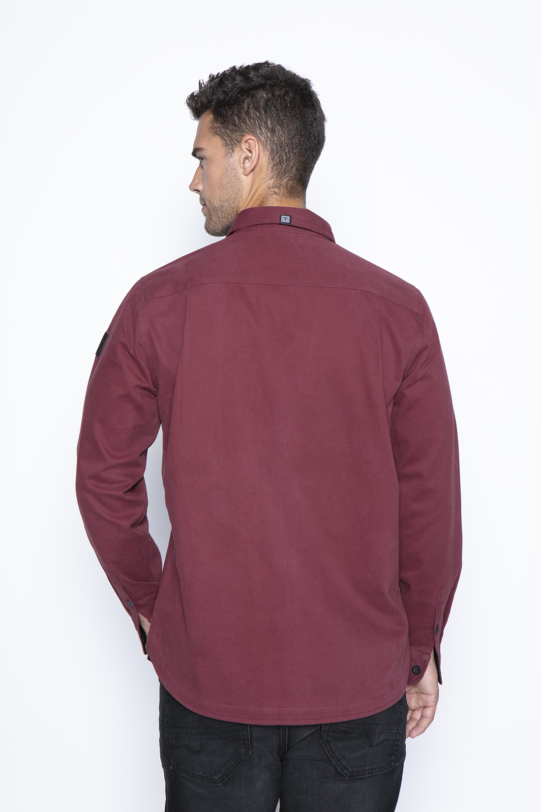 CHAQUETA TWILL TRANCURA BURGUNDY - 2