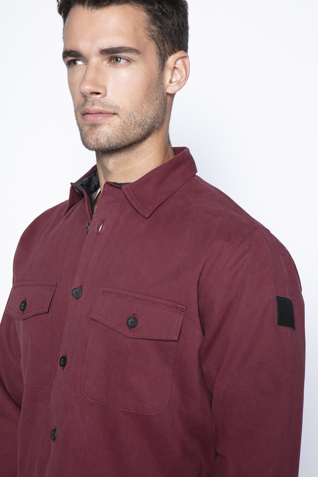 CHAQUETA TWILL TRANCURA BURGUNDY - 4