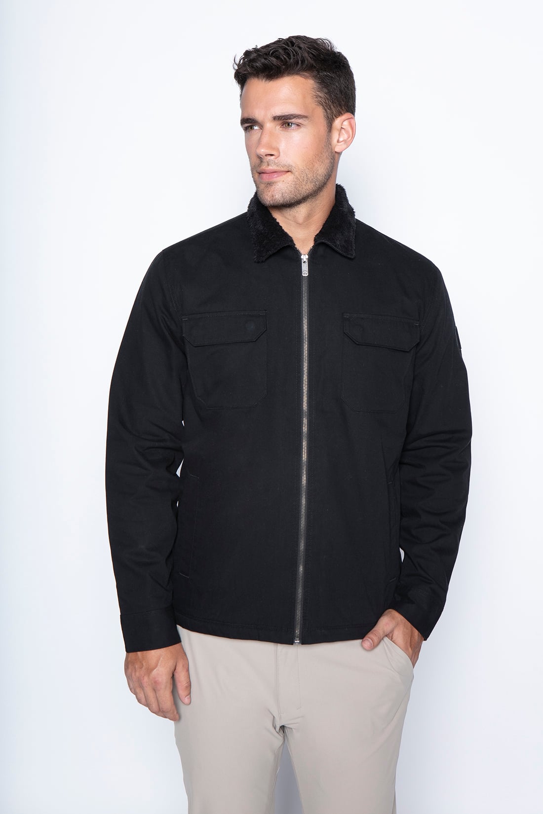 CHAQUETA TWILL MAULE BLACK - 1