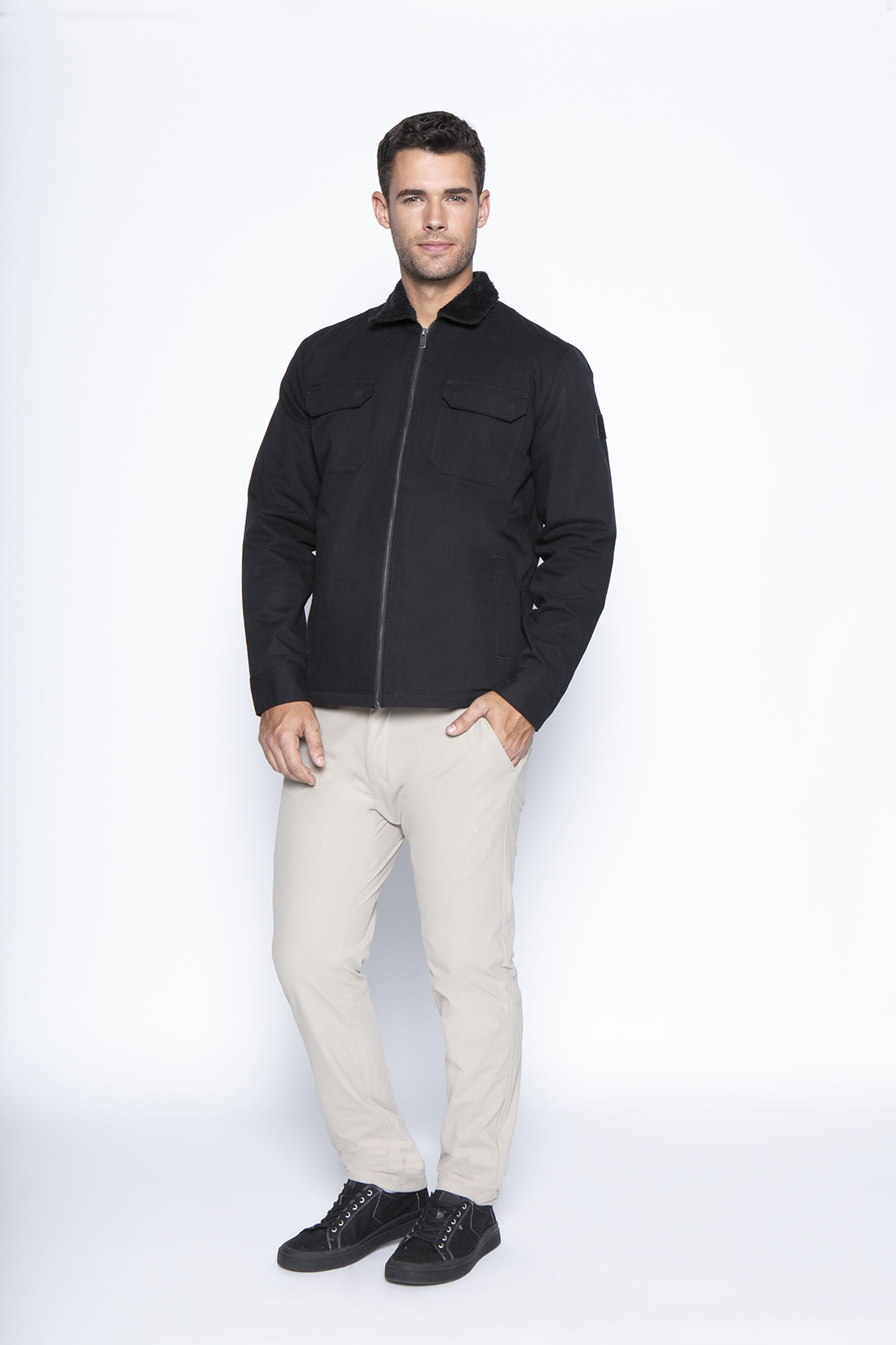 CHAQUETA TWILL MAULE BLACK - 3