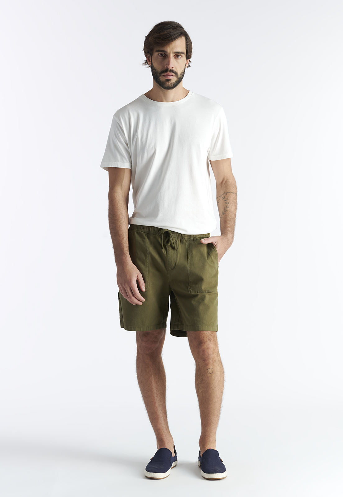 BERMUDA ALGODÓN HOMBRE NIMTU OLIVE MAULE - 2