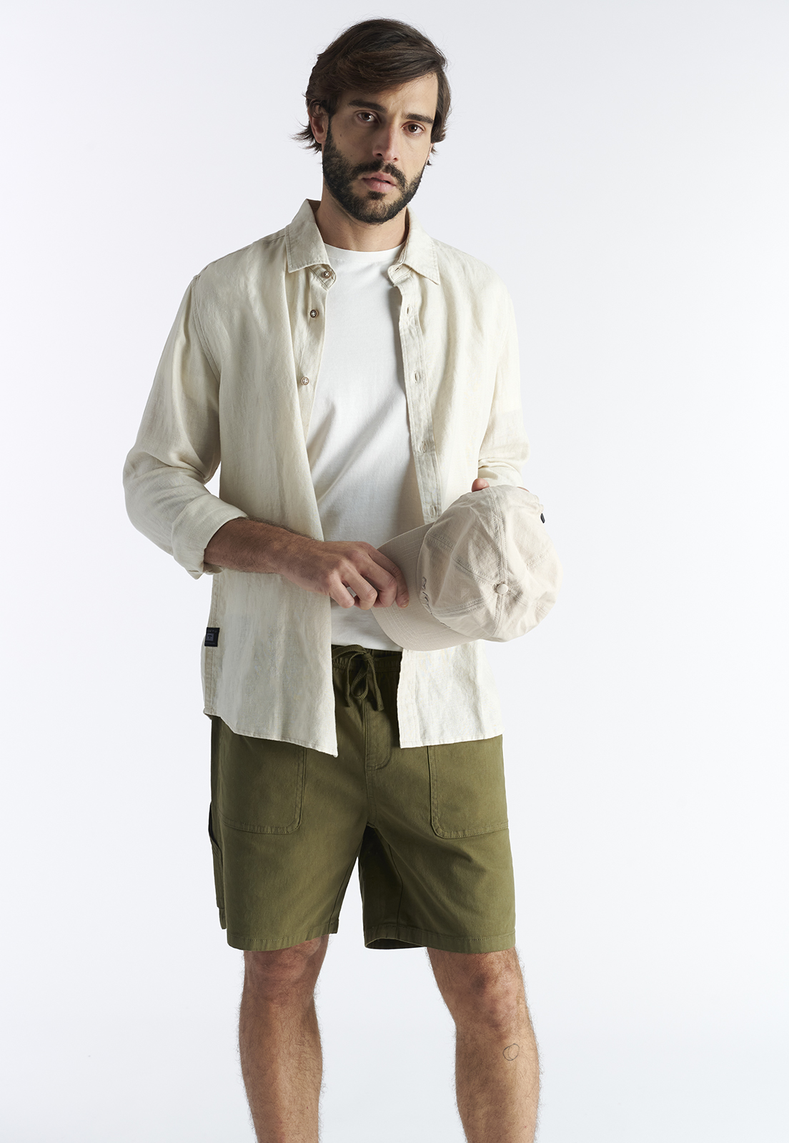 BERMUDA ALGODÓN HOMBRE NIMTU OLIVE MAULE - 5
