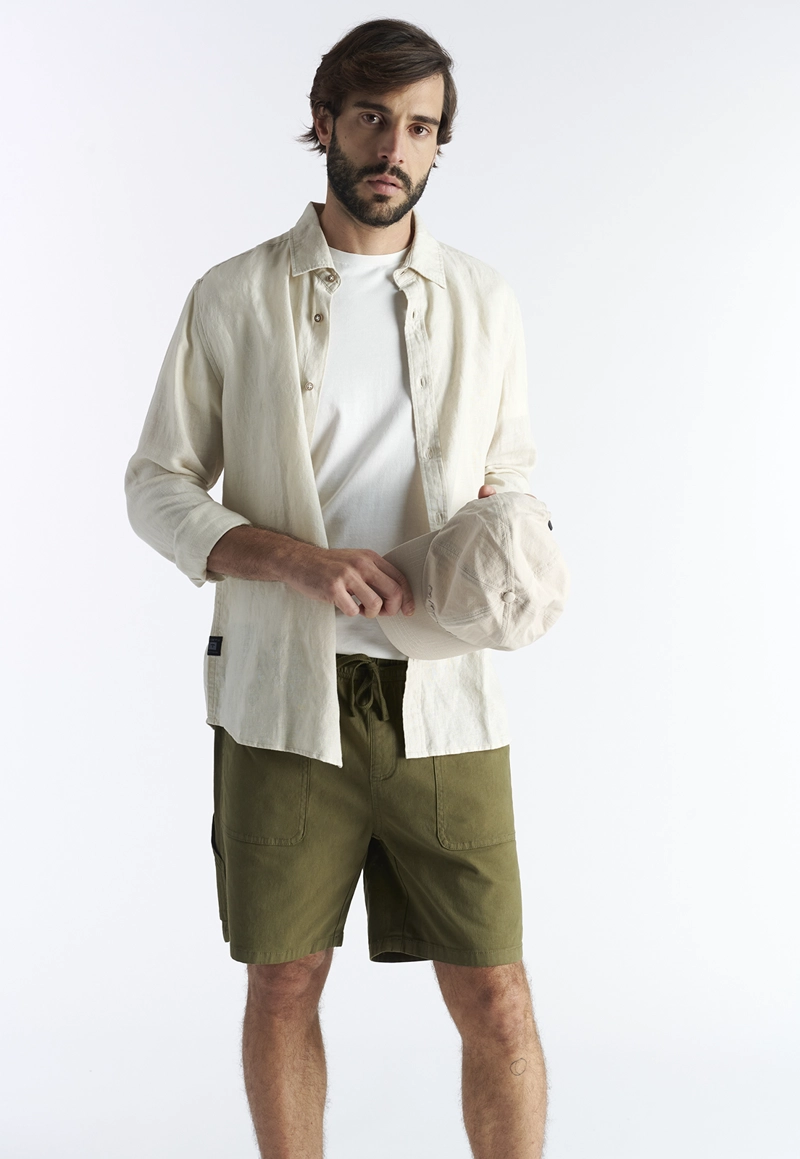 BERMUDA ALGODÓN HOMBRE NIMTU OLIVE MAULE - 5