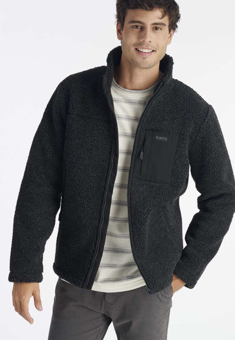 POLERA ALGODÓN HOMBRE NIMTU BEIGE STRIPE CASUAL - 5