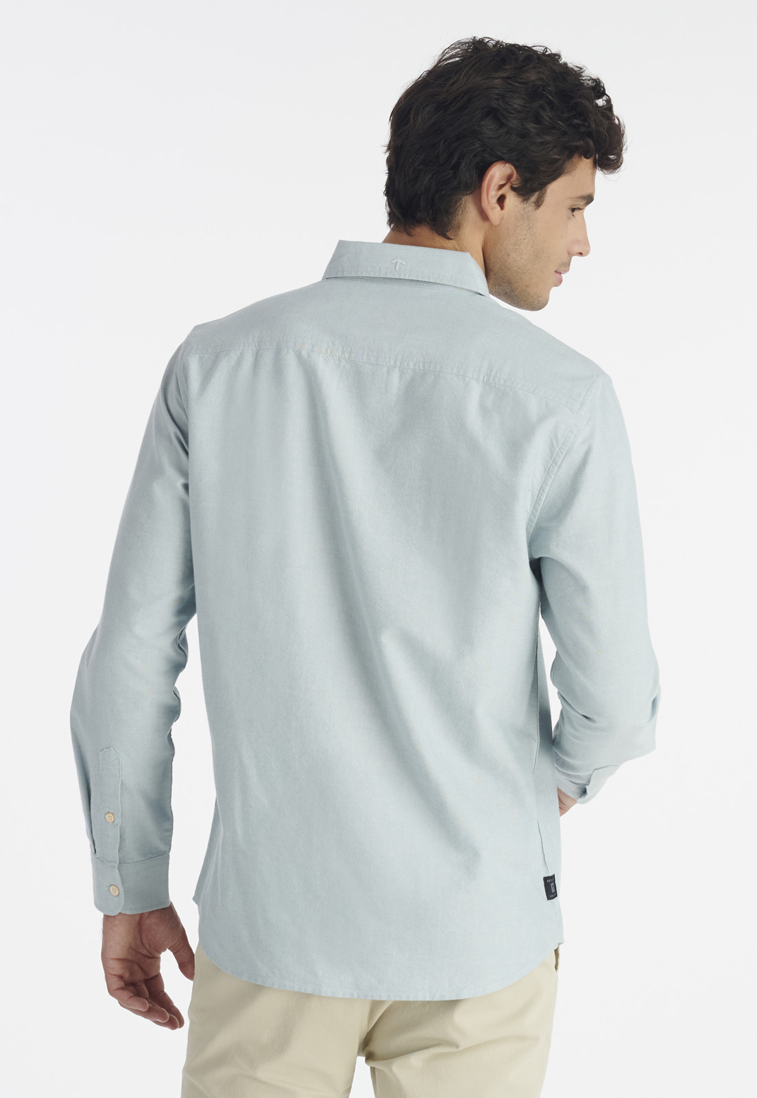 CAMISA ALGODÓN HOMBRE NIMTU VERDE OXFORD LAUREL CASUAL MINT - 4