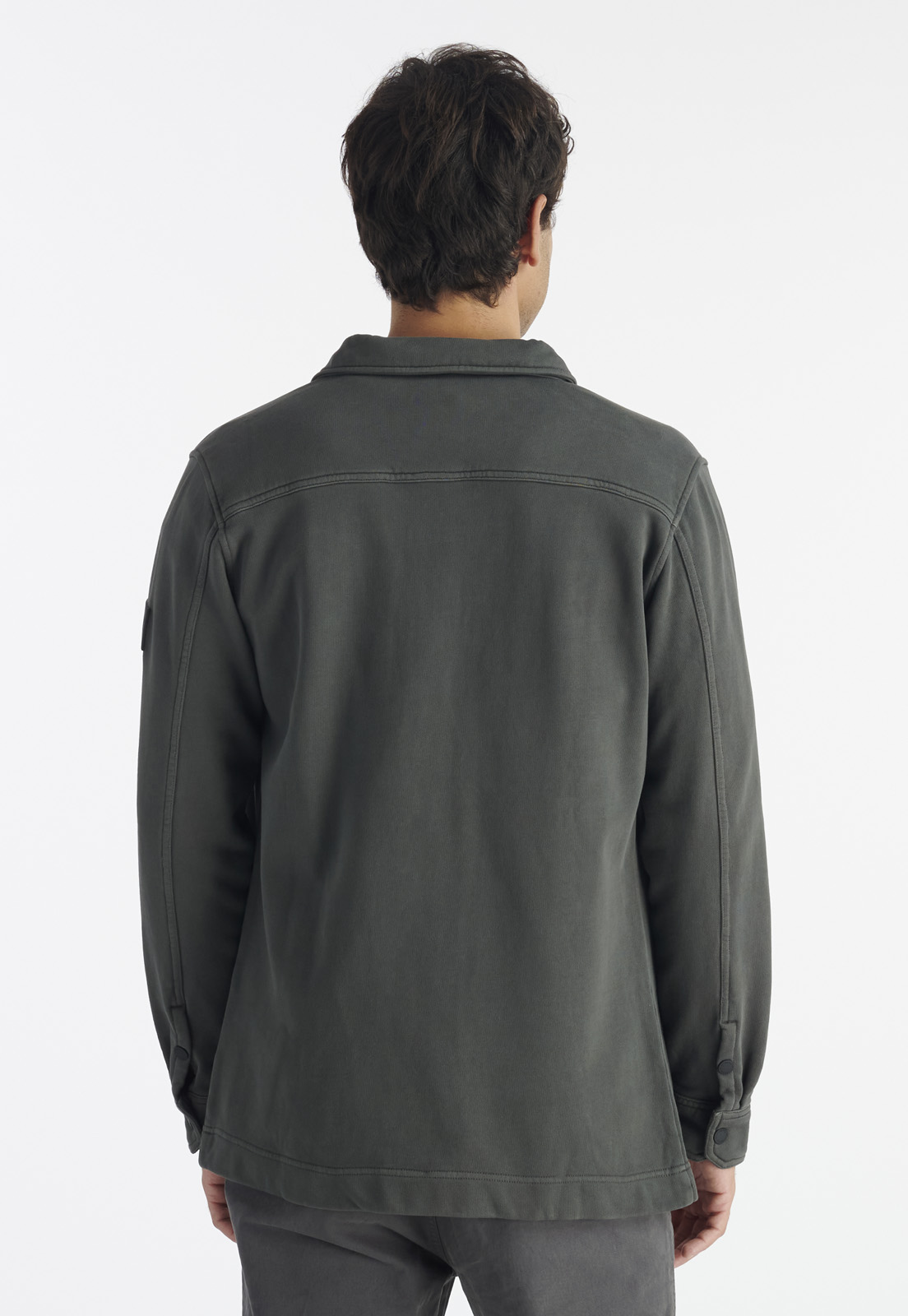 SOBRECAMISA ALGODÓN HOMBRE NIMTU GRIS CHAITEN CASUAL - 4
