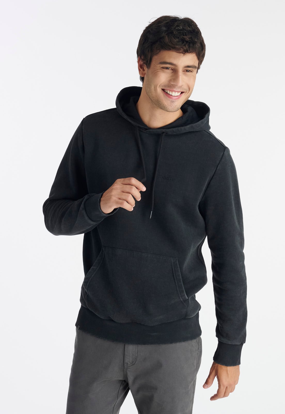 POLERÓN HOMBRE NIMTU NEGRO TOLTEN CASUAL - 1
