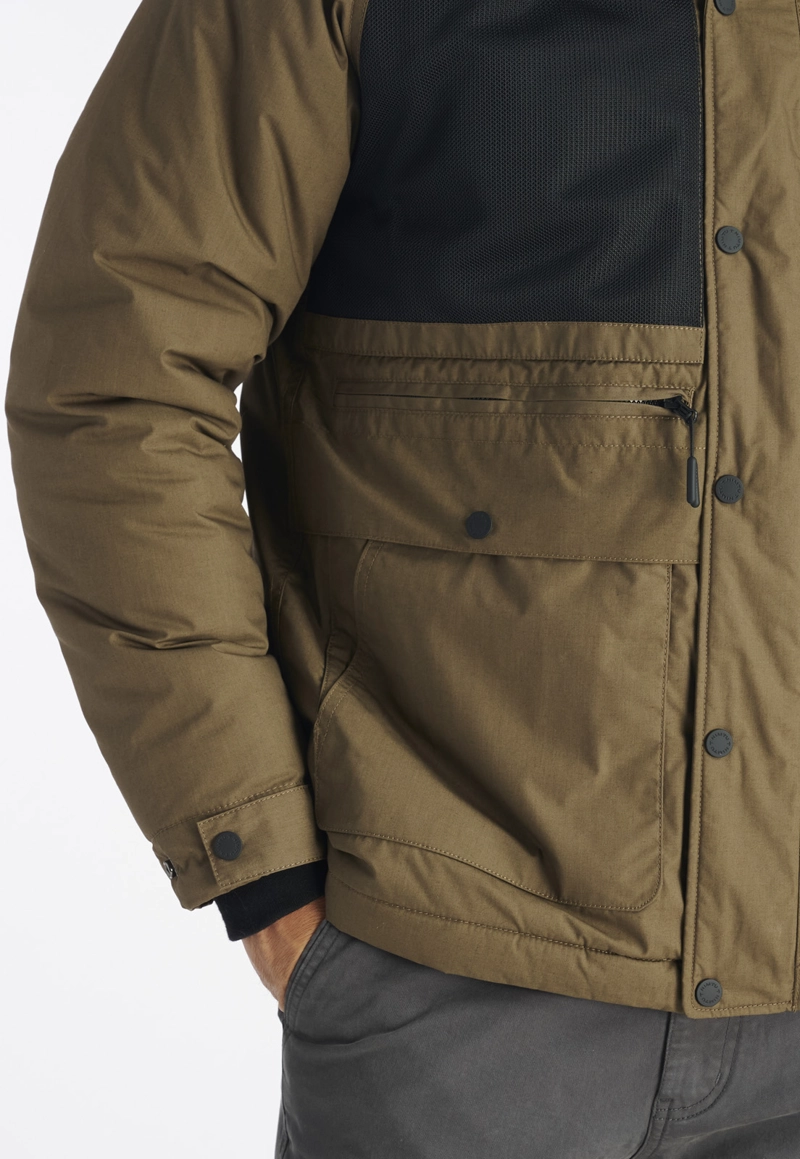 CHAQUETA HOMBRE NIMTU VERDE BOLDO CASUAL MILITARY - 4