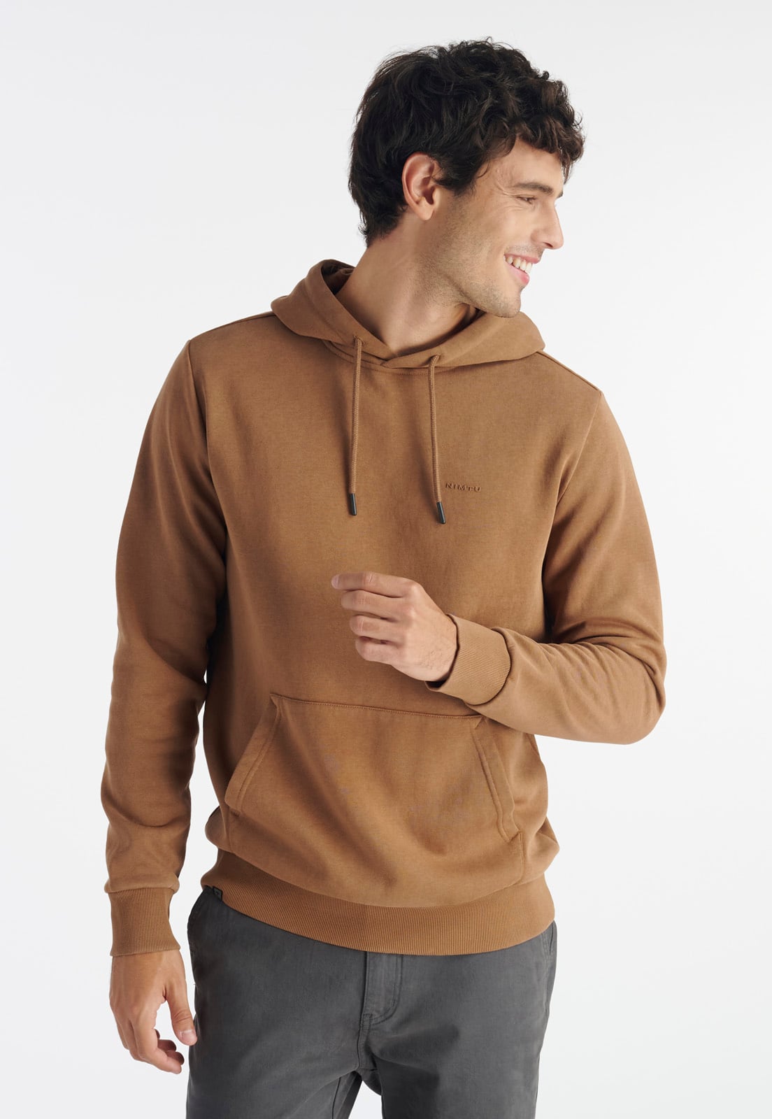 POLERÓN HOMBRE NIMTU CAFE TOLTEN CASUAL TAUPE - 1