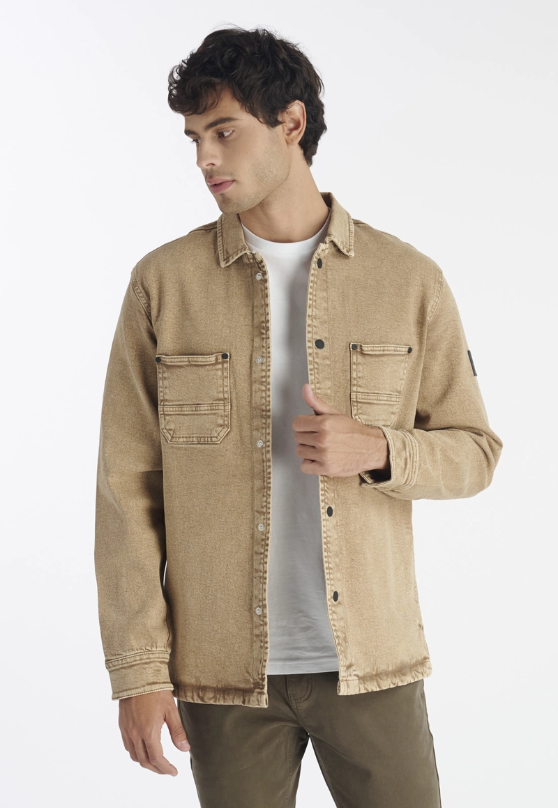 CHAQUETA HOMBRE NIMTU KHAKI CEDRO CASUAL - 1